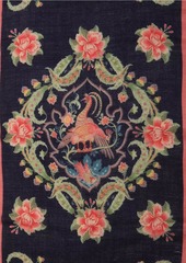 Etro Tosca Floral Wool-Cashmere-Silk Scarf