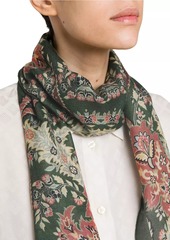 Etro Tosca Lotus Wool-Cashmere-Silk Scarf