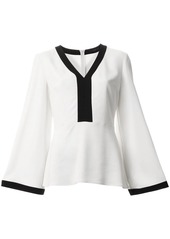 Etro contrast V-neck blouse
