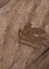 Etro V Neck Cashmere Logo Knitwear