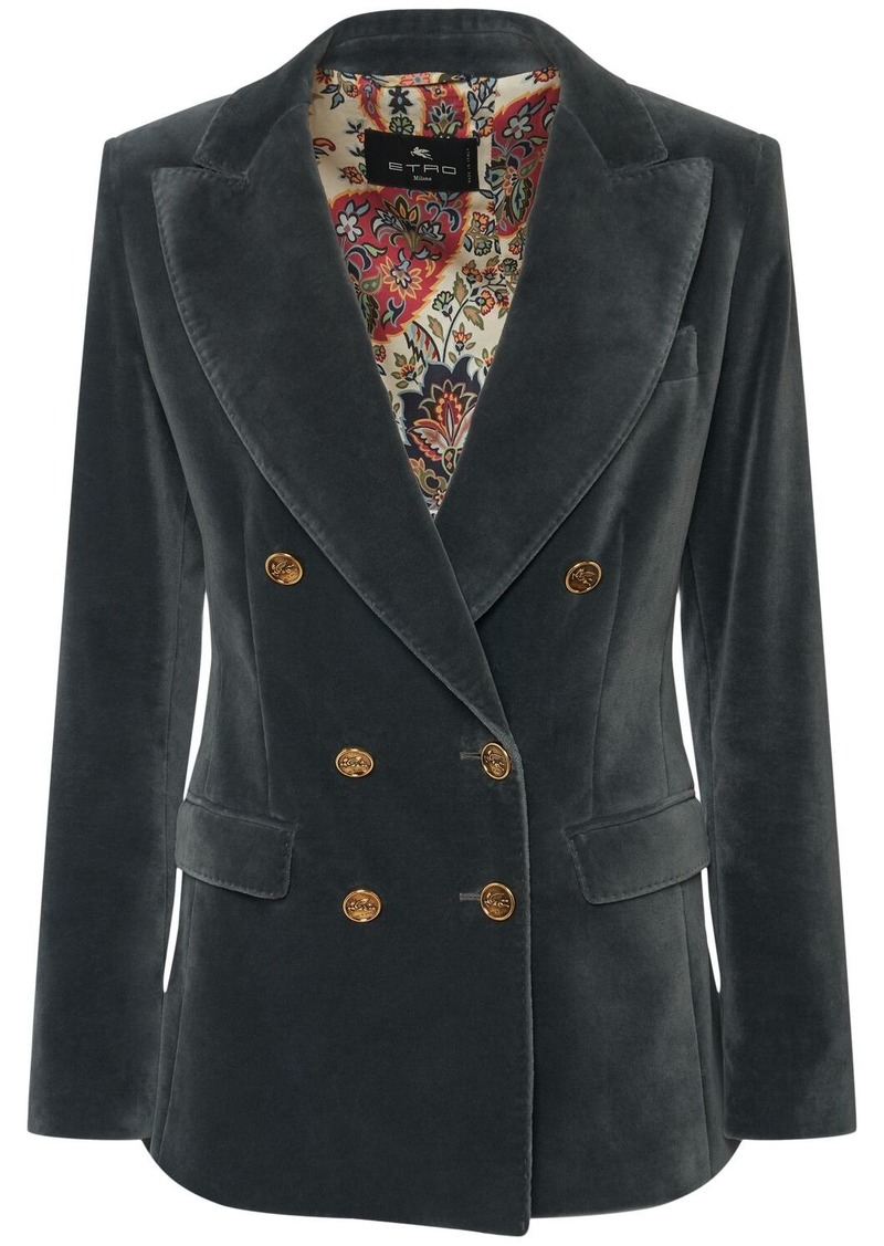 Etro Velvet Double Breast Jacket