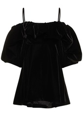 Etro Velvet Off Shoulder Mini Dress