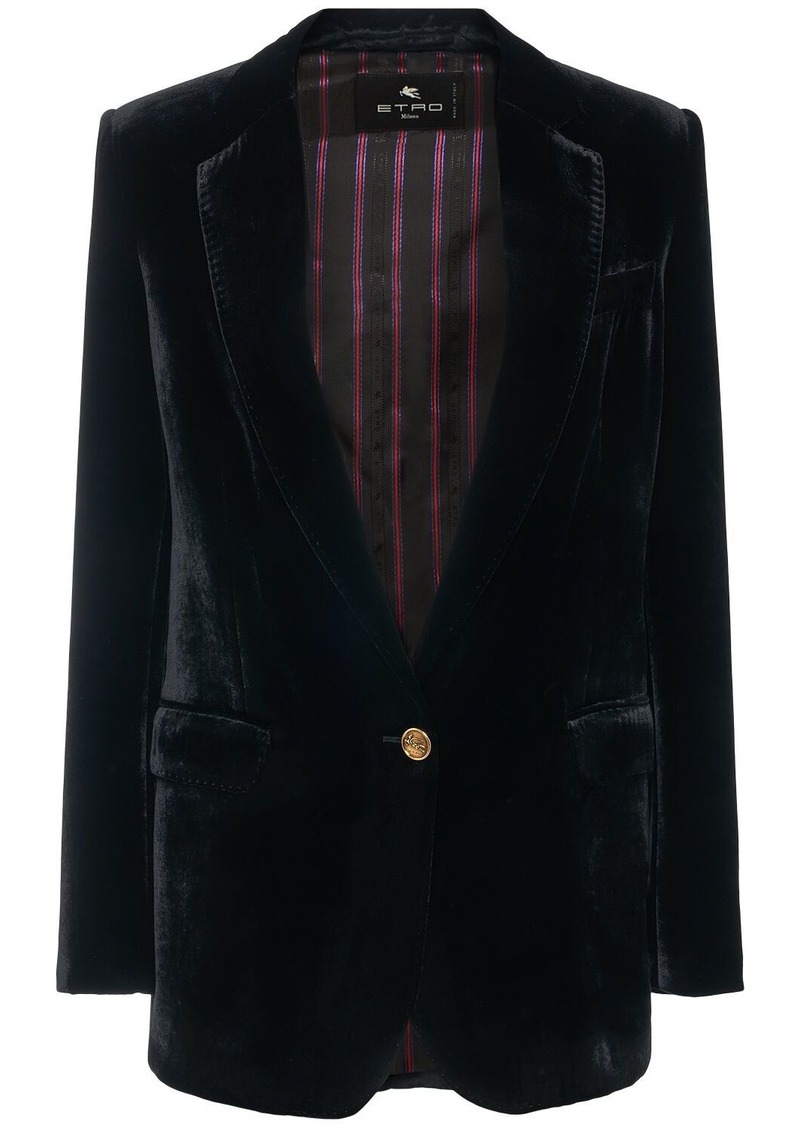 Etro Velvet Single Breast Jacket