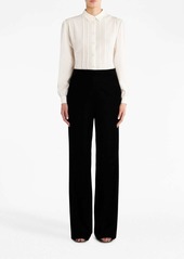 Etro velvet straight-leg trousers