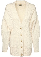 Etro Wool & Cashmere Cable Knit Cardigan