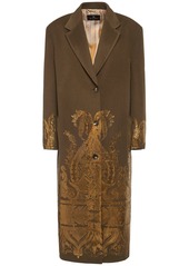 Etro Wool & Cashmere Printed Long Coat