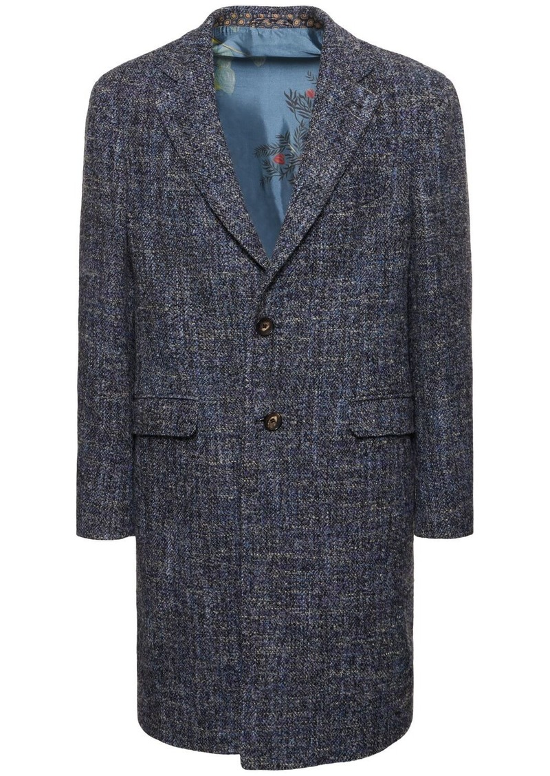 Etro Wool Blend Single Breasted Coat