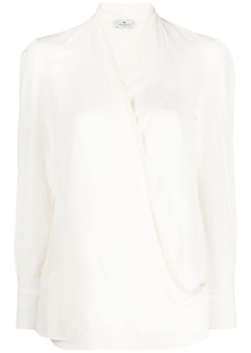 Etro wrap-effect silk blouse