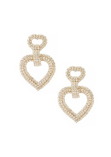 Ettika 18K Gold Plated Dove Drop Heart Earrings - Gold-Plated
