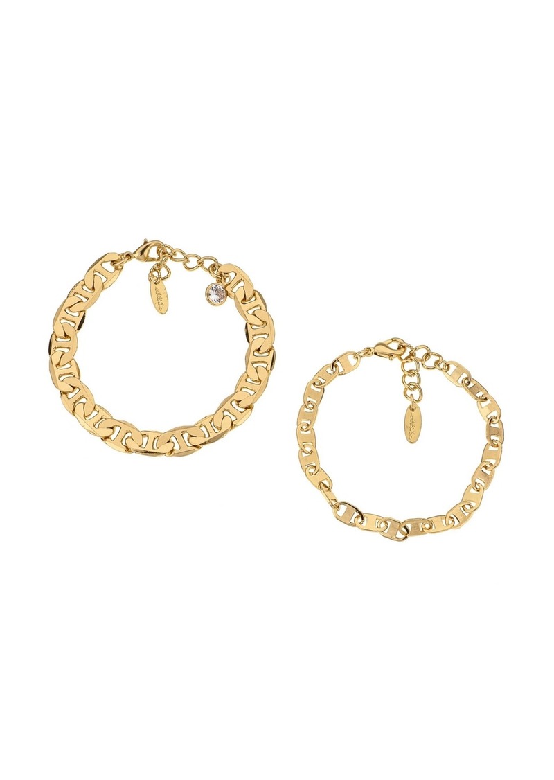 Ettika 18K Gold Plated Simple Flat Chain Bracelet - Gold-Tone