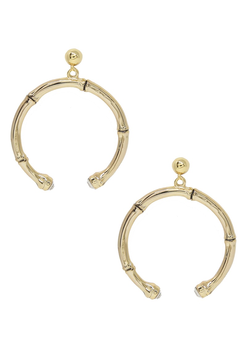Ettika Bamboo Crescent Open Hoop Earrings in Gold at Nordstrom Rack