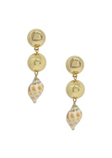 Ettika Conch Shell Drop Earrings - Gold