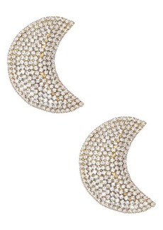 Ettika Crystal Crescent Moon Drop Earrings