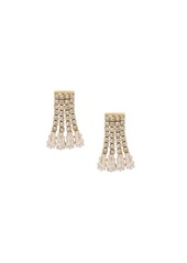 Ettika Crystal Fringe Dangle Stud Earrings - Gold