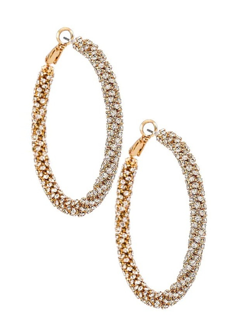 Ettika Crystal Hoop Earrings