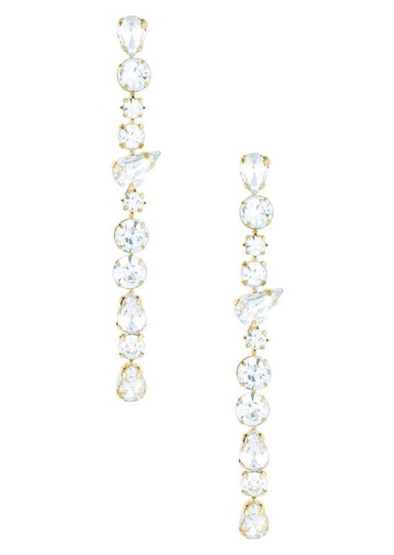 Ettika Crystal Linear Drop Earrings