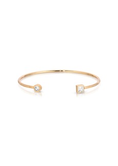 Ettika Crystal Shapes 18k Gold Plated Bracelet Cuff - Gold