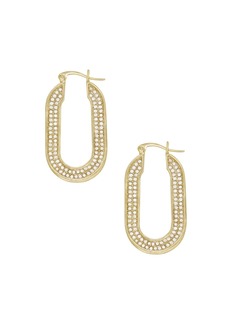 Ettika Crystal Spotlight Hoop Earrings - Gold-Plated