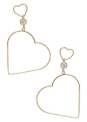 Ettika CZ Heart Outline Earrings in Gold at Nordstrom Rack