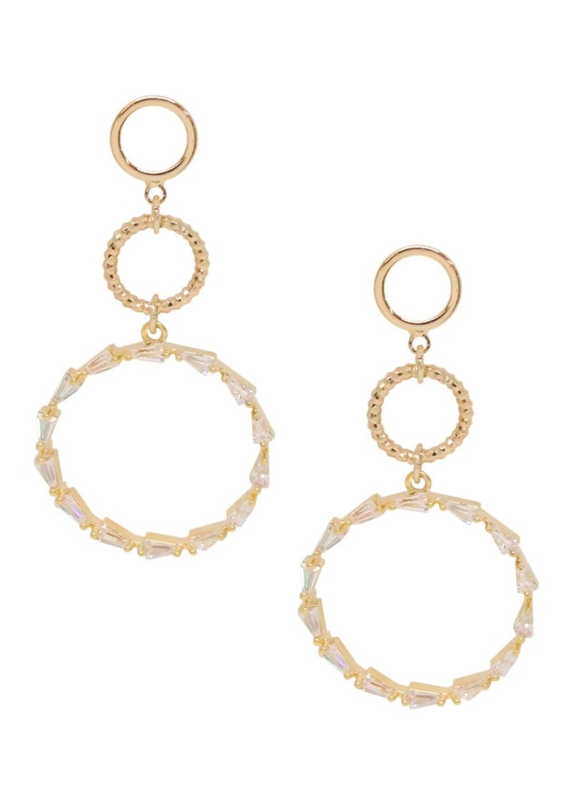 Ettika Cubic Zirconia Circle Drop Earrings in Gold at Nordstrom Rack