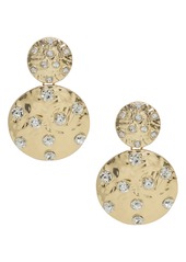 Ettika Double Crystal Coin Earrings in Gold at Nordstrom
