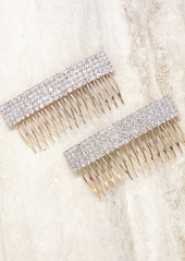 Ettika Dynasty Hair Comb Set in Clear - Gold