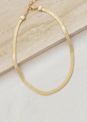 Ettika Gold Plated Flat Snake Chain Necklace - Gold Plated
