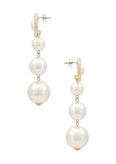 Ettika Graduating Pearl Dangle Earrings