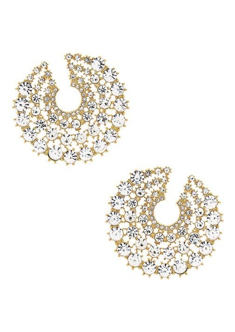 Ettika Large Crystal Party Stud Earrings