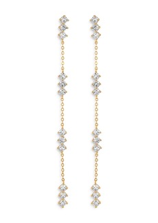 Ettika Linear Cubic Zirconia Drop Earrings