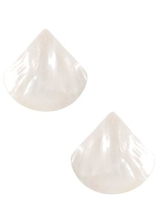 Ettika Mother Of Pearl Statement Stud Earrings