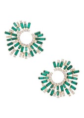 Ettika Opulent Crystal Stardust Open Circle Earrings