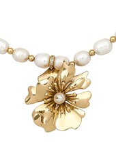 Ettika Pearl And Flower Necklace