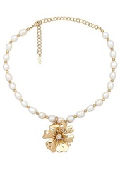 Ettika Pearl And Flower Necklace