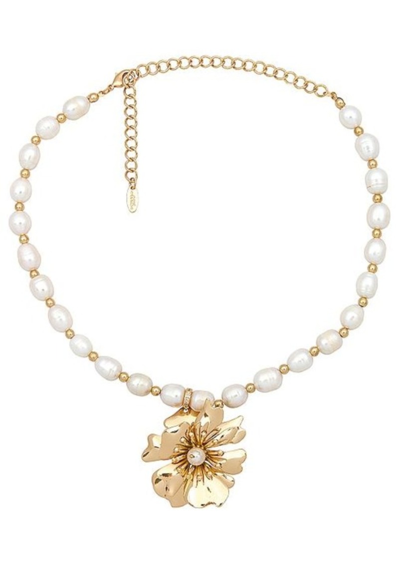 Ettika Pearl And Flower Necklace
