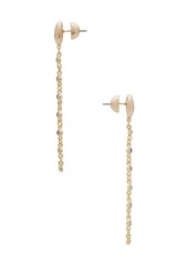 Ettika Polished Pebble Crystal Linear Earrings