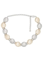 Ettika Polished Pebble Mixed Metal Choker Necklace