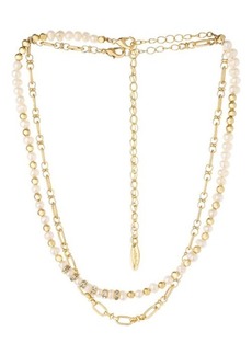 Ettika Set of 2 Freshwater Pearl and Chain Necklaces