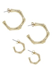 Ettika Set of 2 Hoop Earrings in Gold at Nordstrom
