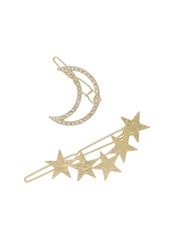 Ettika Stars and Moon Hair Barrettes in Gold-Tone, Set of 2 - Gold