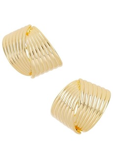 Ettika Textured Lines Stud Earrings