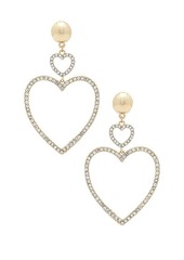 Ettika Two Hearts Drop Earrings