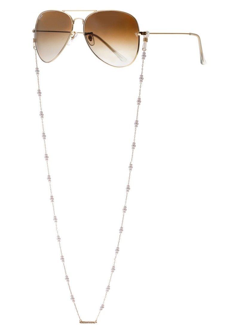 Ettika Women's 18k Gold Plated Imitation Pearl Moments Glasses Chain - Gold-Plated