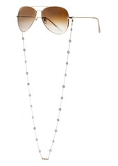 Ettika Women's 18k Gold Plated Mermaid Coin Imitation Pearls Glasses Chain - Gold-Plated