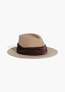 Eugenia Kim - Blaine velvet-trimmed wool-felt fedora - Neutral - ONESIZE