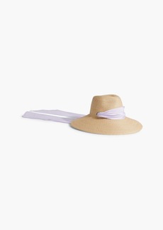 Eugenia Kim - Cassidy georgette-trimmed faux straw sunhat - Neutral - ONESIZE