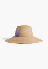 Eugenia Kim - Cassidy georgette-trimmed woven sun hat - Neutral - ONESIZE