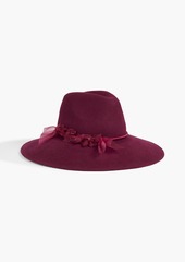 Eugenia Kim - Emmanuelle floral-appliquéd wool-felt hat - Burgundy - ONESIZE