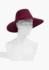 Eugenia Kim - Emmanuelle floral-appliquéd wool-felt hat - Burgundy - ONESIZE