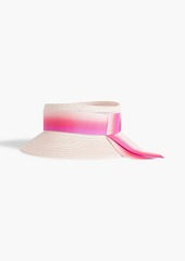 Eugenia Kim - Kayla grosgrain-trimmed hemp-blend visor - Pink - ONESIZE